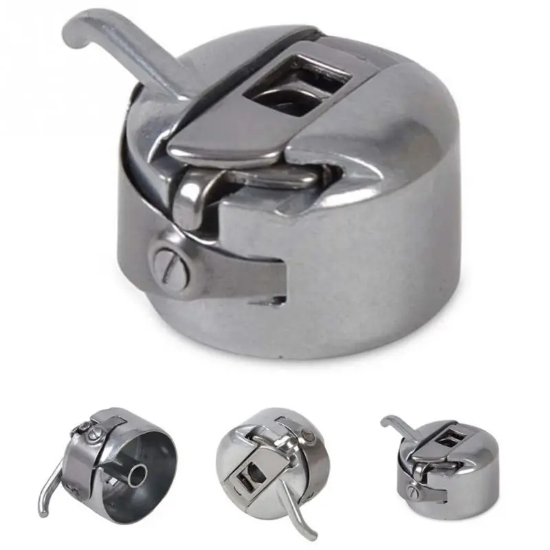 

Silver Sewing Machine Metal Bobbin Spool Case For Toyota Brother Janome Elna Bernina Singer Kenmore Sewing Machine Tool