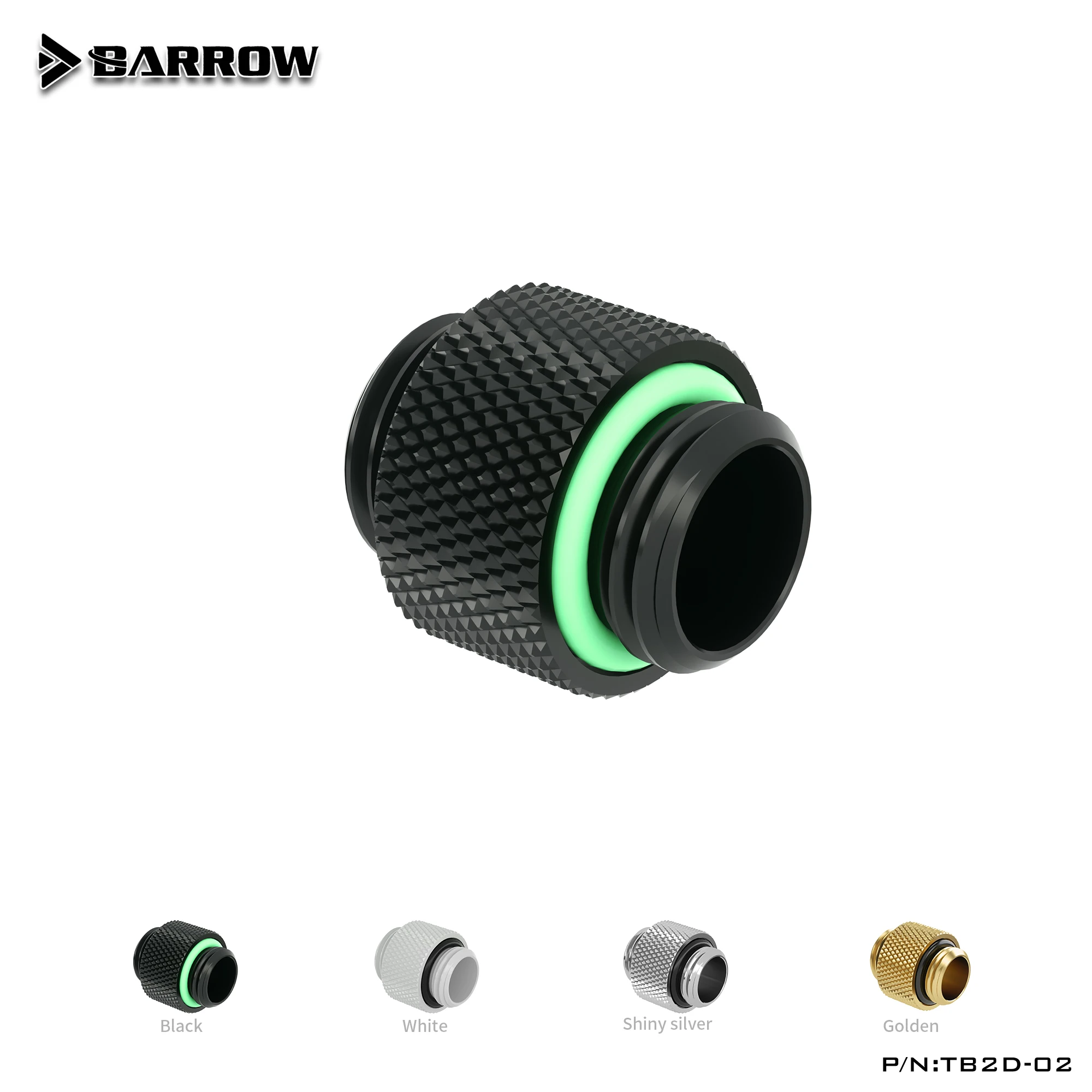 Barrow TB2D-02 Water Cooler Hard Tube Fitting G1/4 Cooling PC Male To Male Silver/Black/White/Gold