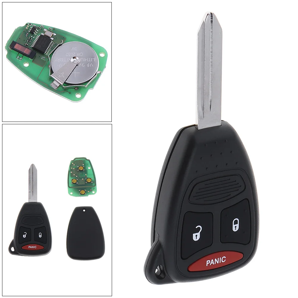 

315MHz 3 Buttons Uncut Replacement Keyless Entry Car Key Remote Transmitter Key Fob KOBDT04A for Dodge Dakota Durango