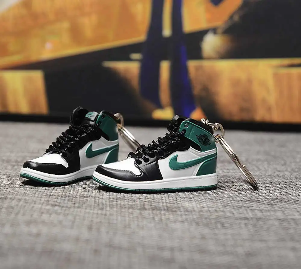 a pair w metal ring Дропшиппинг тапки обуви брелок 1 3D мини-кроссовки "OW CHICAGO" Спортивная обувь тапки брелки - Цвет: a pair w metal ring