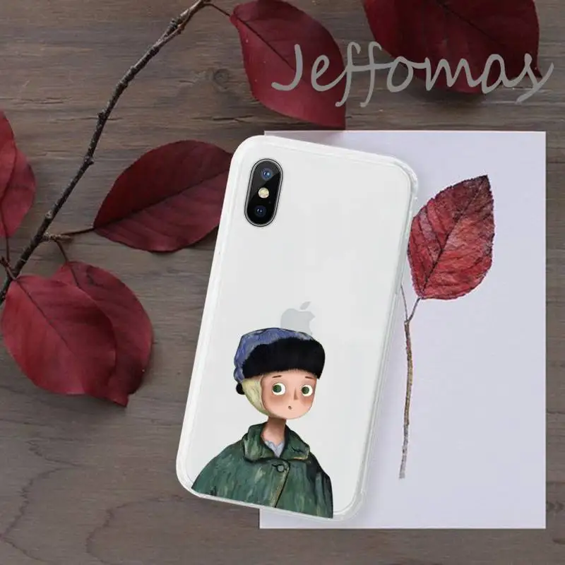 

Aesthetic Van Gogh graffiti Phone Case Transparent for iPhone 11 12 mini pro XS MAX 8 7 6 6S Plus X 5S SE 2020 XR