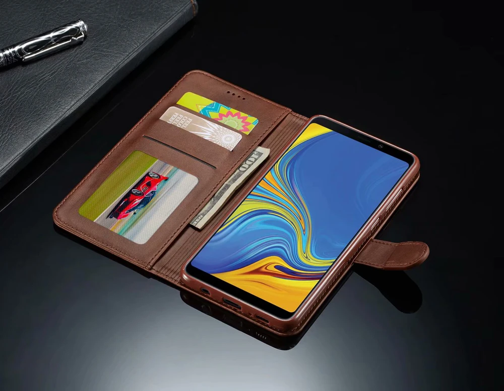A9s A9 2018 Чехол Премиум PU кожаный чехол для samsung Galaxy кошелек держатель карты Чехлы