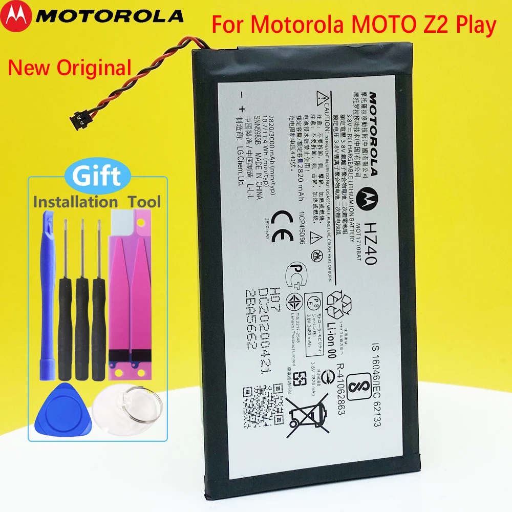100 new original 3000mah hz40 battery for motorola moto z2 play xt1710 08 xt1710 xt1710 06 xt1710 09 xt1710 11 phone battery free global shipping