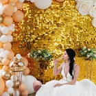 Свадебные занавески с блестками Декор 1*2 м квадратная дождевая шелковая дверь Фотофон для дня рождения настенное украшение блестящая стена