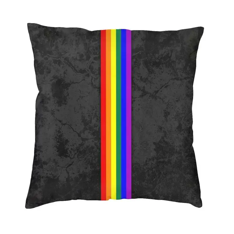 

Nordic Style Distressed LGBTQ Pride Flag Stripe Modern Throw Pillow Cover Bedroom Decoration LGBT Gay Lesbian Sofa Cushion Case