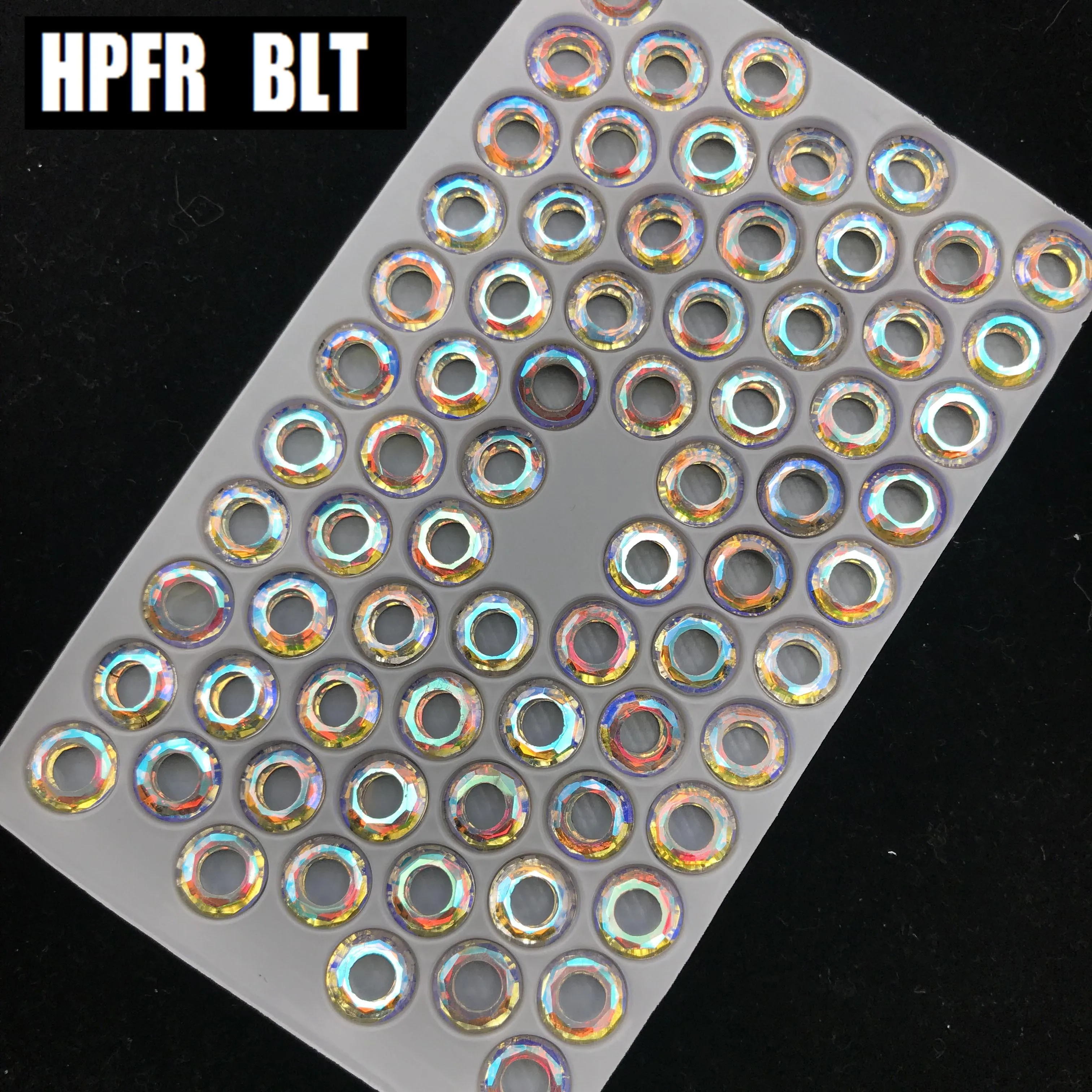 Круглые стеклянные стразы 9 цветов гальваническое покрытие без исправлений для 3D