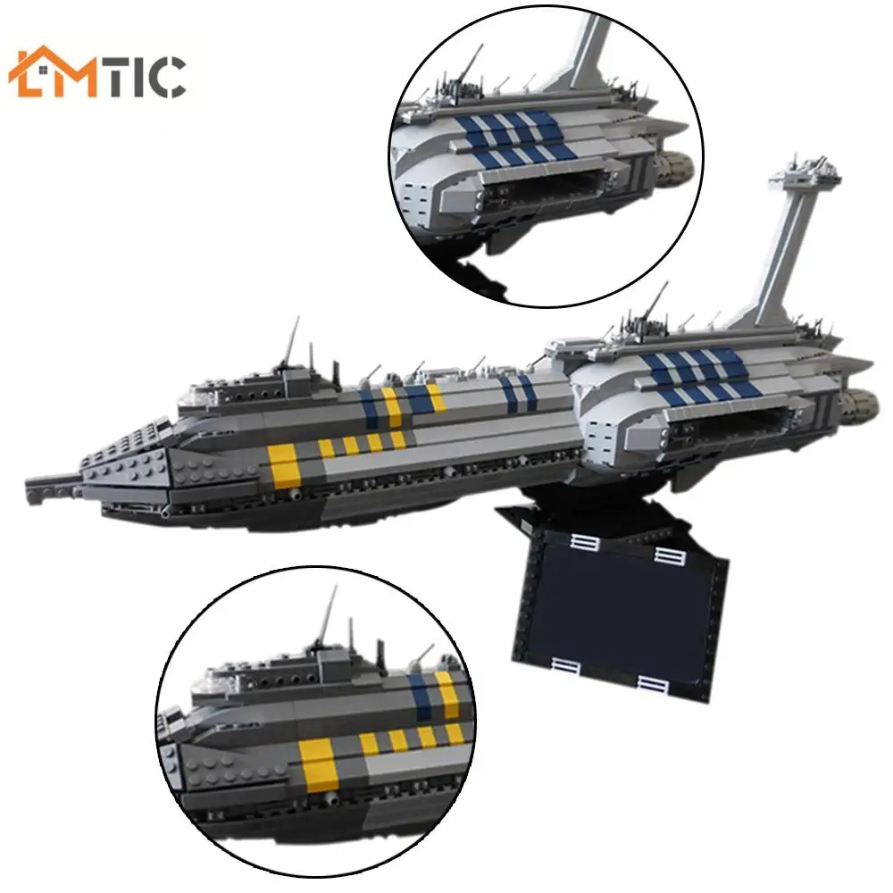 

MOC Space War Series Battle Spaceship Hidden-Handed Carrier Destroyer Building Blocks 1619PCS DIY Bricks For Collection Display