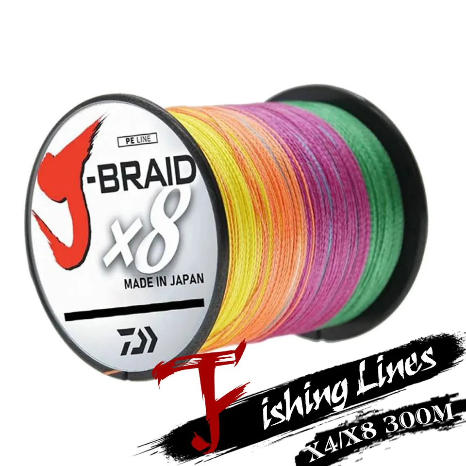 Японская сверхпрочная плетеная рыболовная леска 4/8 нитей 300 м 10 фунтов 20 35 50 85