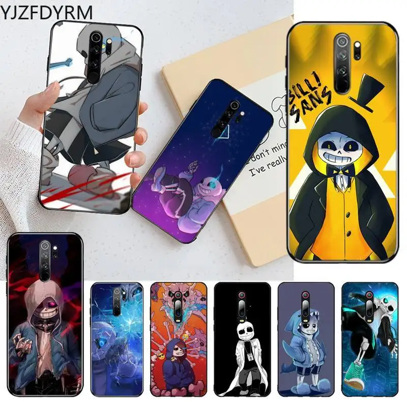 

YJZFDYRM undertale papyrus sans doggo Phone Case for Redmi Note 9 8 8T 8A 7 6 6A Go Pro Max Redmi 9 K20 K30 Pro
