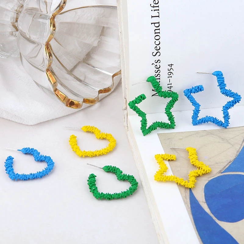 10 шт. корейские женские модные серьги для девочек матовые гвоздики с