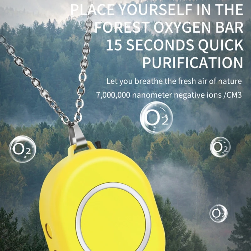 

Formaldehyde Removal Portable Air Purifier Negative Ion Type Hanging Neck Mini Freshener Low Noise Sport Outdoor T21B