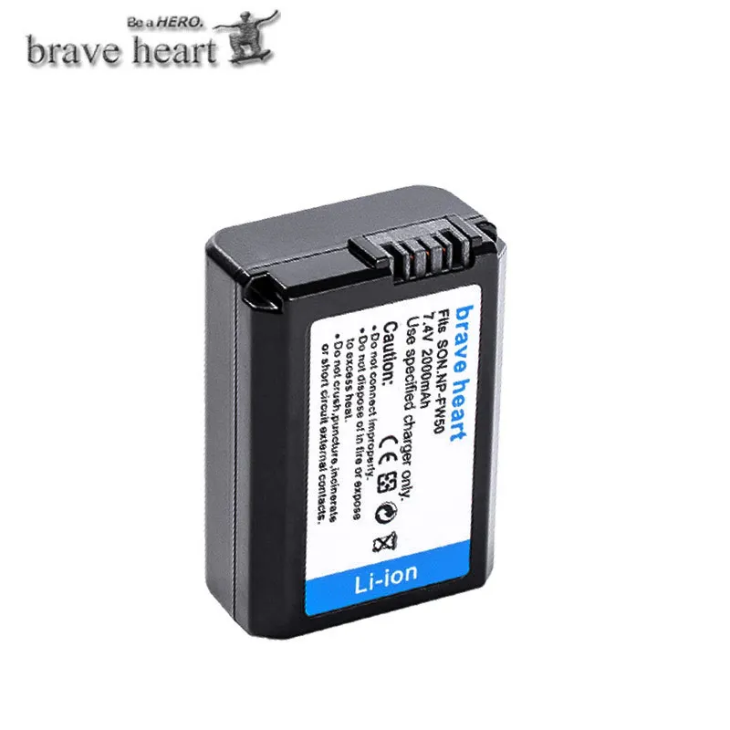 1battery 4 шт. 2000 мА/ч, NP-FW50 NP FW50 Батарея+ светодиодный USB двойной Зарядное устройство для sony Alpha a6500 a6300 a7 7R a7R a7R II a7II NEX-3 NEX-3N NEX-5 - Цвет: 1battery