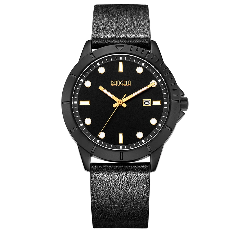 BAOGELA Hommes Quartz Montre Повседневный Браслет режима En Cuir Relogios Masculino 3ATM Étanche BL1808|Кварцевые