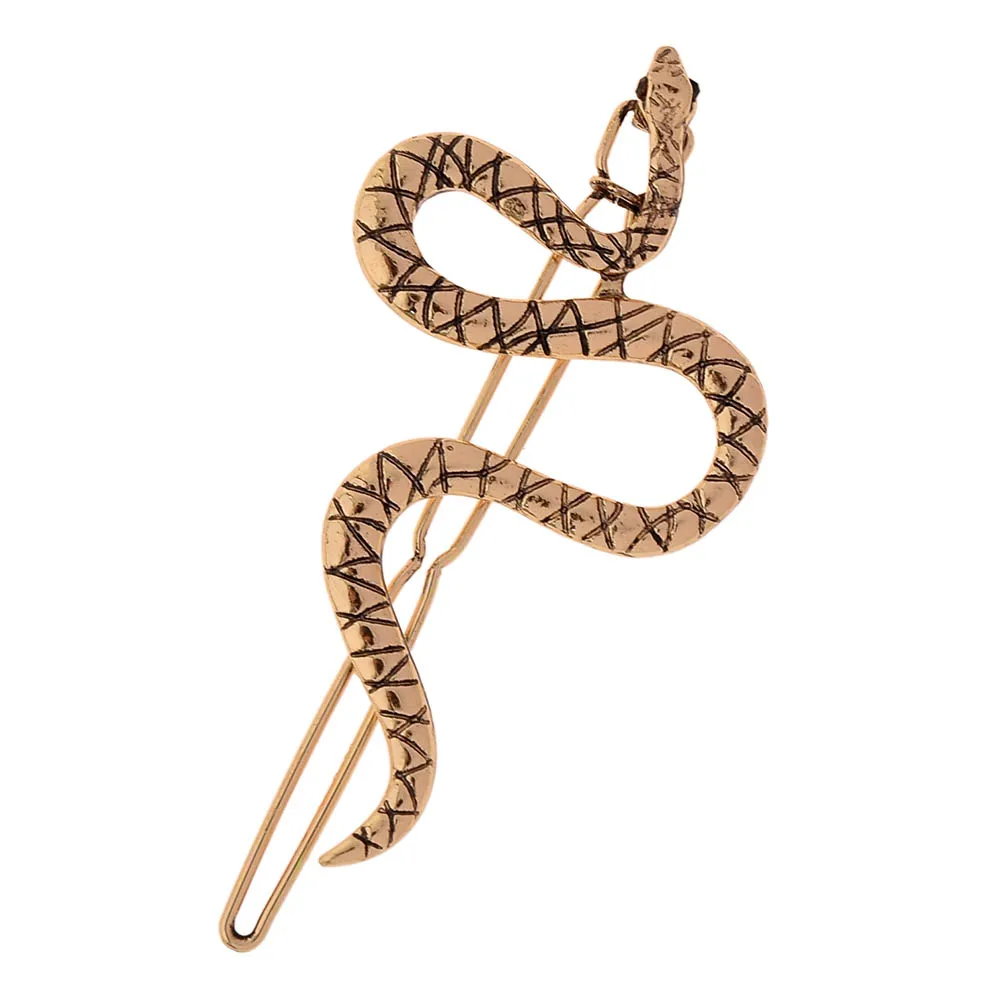 Женские заколки в виде змеи стиле панк Геометрические Животные золотые