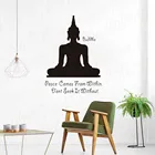 Буддизм оформление планшетов искусство Йога Медитация поза Будда Настенная Наклейка домашний Декор Спальня WL2032