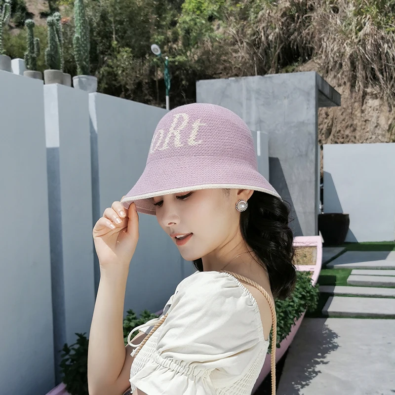 Шляпа рыбака с надписью для весны и осени женская пляжная шляпа от солнца Панама