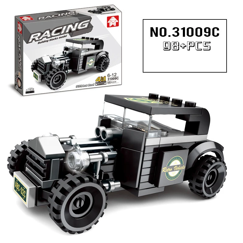 

92 Tablets/set Cohude Assemble Racing Block DIY Kids Building Blocks Car Small Particles Toys for Childrens Christmas Gifts