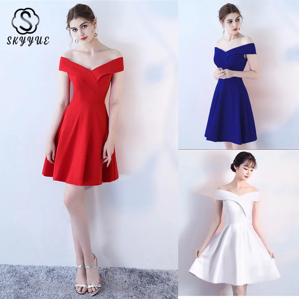 

Вечернее платье Skyyue, с открытыми плечами, без рукавов, с вырезом лодочкой, имперский Халат