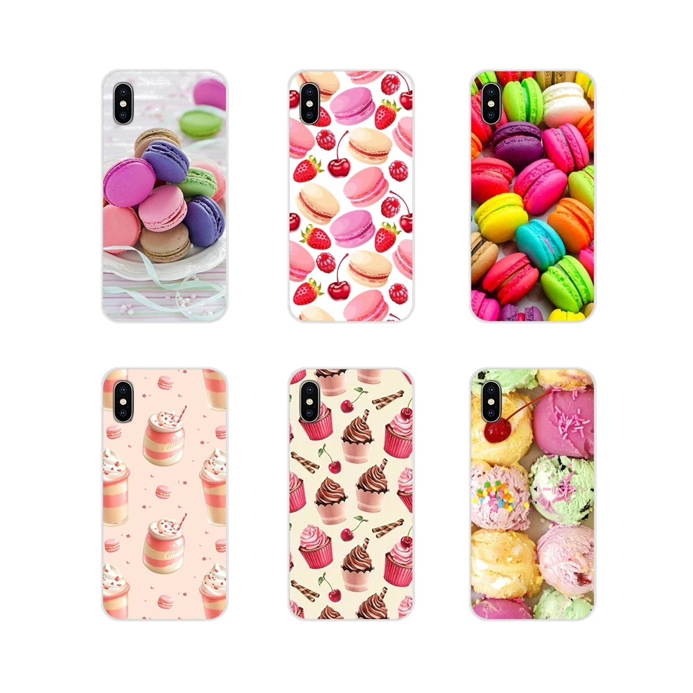 Прозрачный мягкий чехол розовый Десерт Мороженое макароны торт для Xiaomi Redmi 4A S2 Note