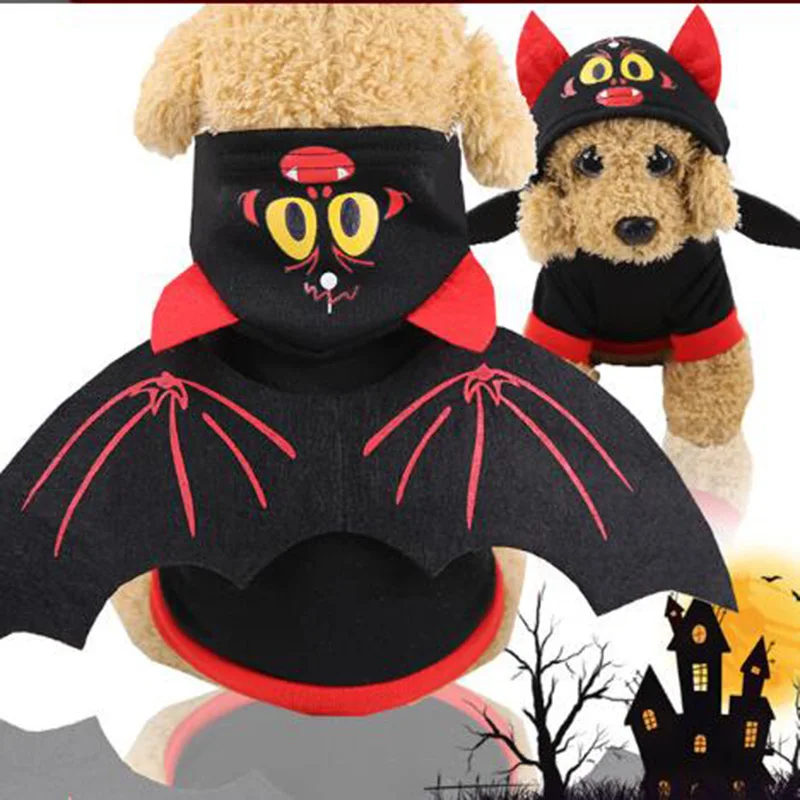 HU Одежда для собак Хэллоуин Карнавал забавная одежда домашних животных весна и