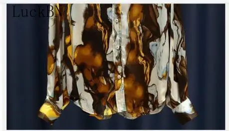 

Womens Tops and Blouses 2021 Spring Summer Floral Print Blouse Long Sleeve Turn Down Collar Office Shirt Blusas Mujer Plus Size