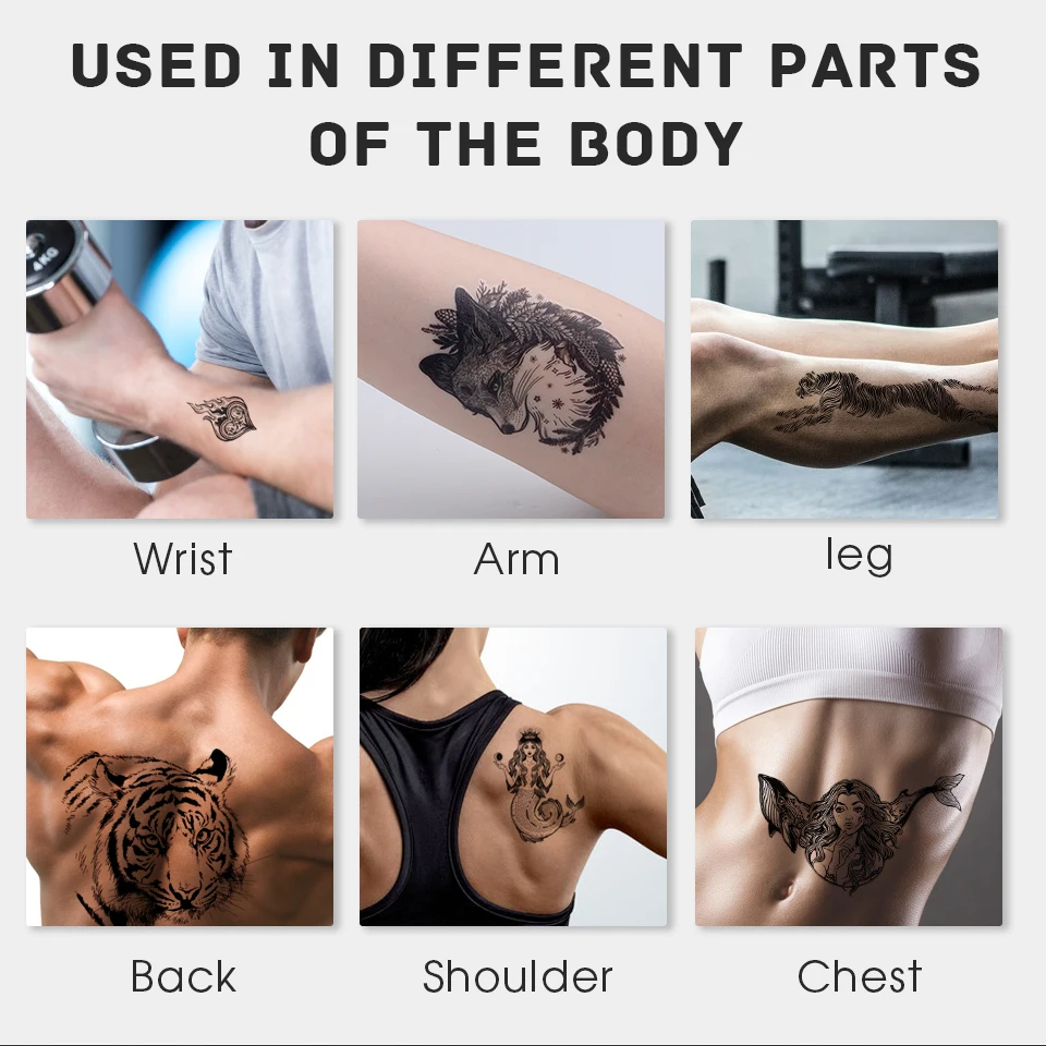 Водостойкая наклейка на руку большие тату-наклейки Корона Льва корона король