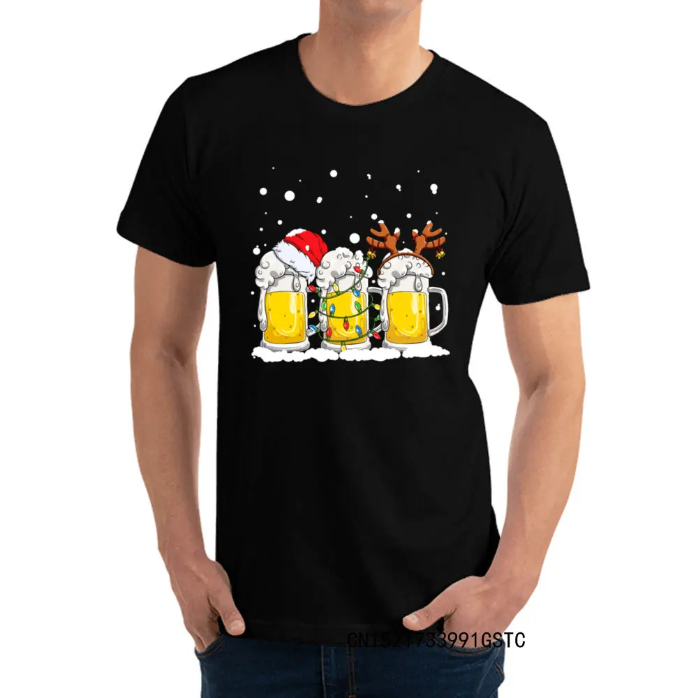 

Christmas Beer Graphic T-Shirts Hiphop Harajuku Camisas Santa Xmas New Tshirt for Men Aesthetic Shirt Free Shipping