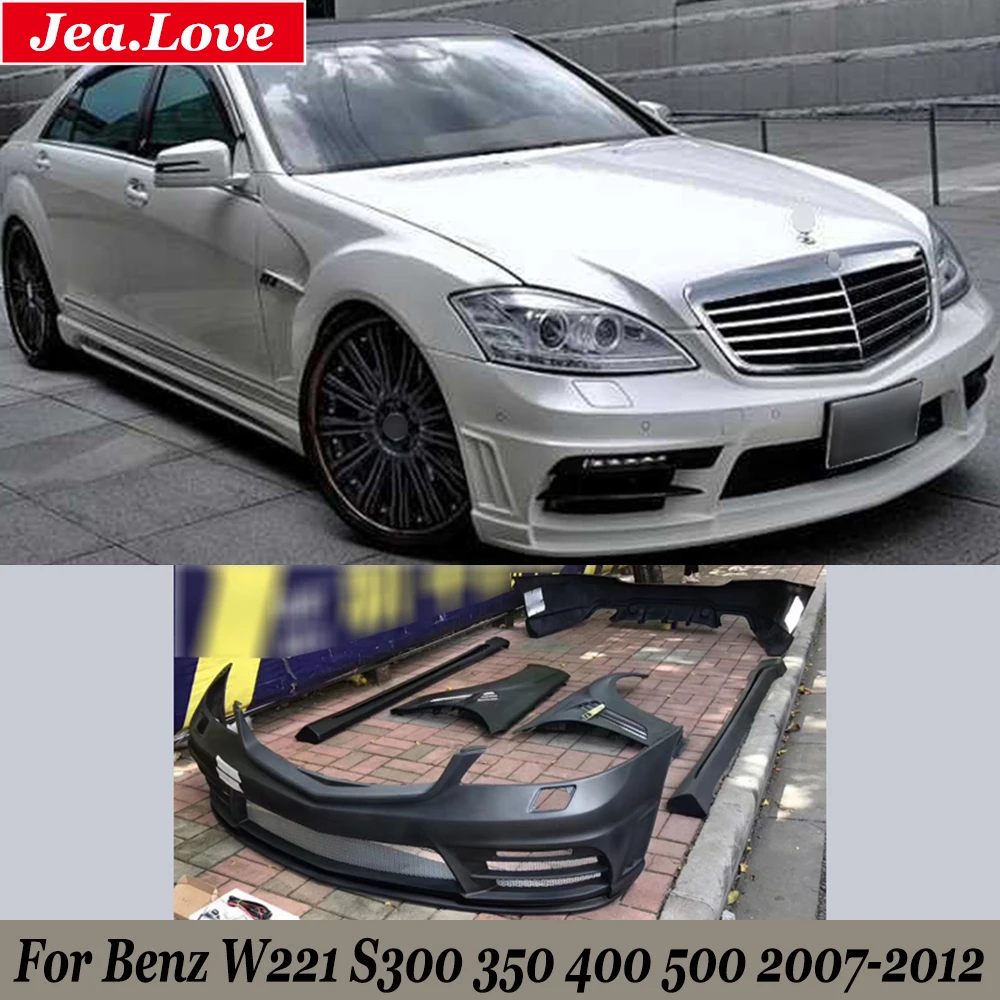 

WD Style Car Body Kit Resin Unpainted Front and Rear Bumper Side Skirts Fenders For Benz W221 S300 350 400 500 2007-2012