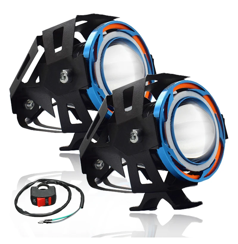 Светодиодный противотуманный светильник s для moto rcycles U11 Angel Devil Eye, светодиодный фонарь, головной светильник, мото rcycle, скутер, фары мотоцикла, лампы, мото передний светильник