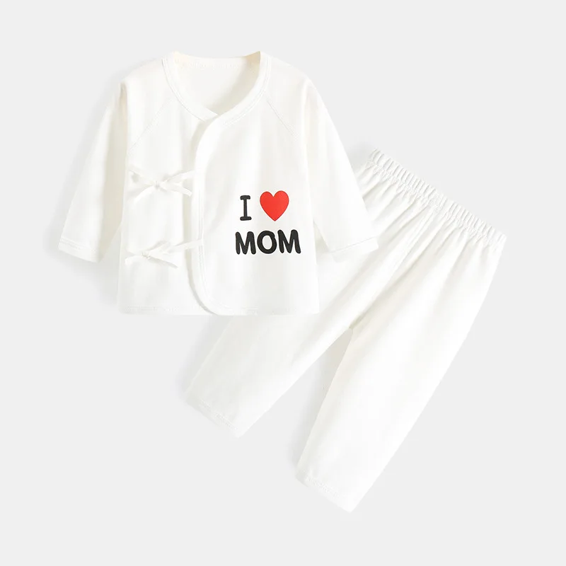 

Baby Newborn 0-3 Months Clothes Set I Love Mom Dad New Born Sleep Clothing Newborn Pajamas