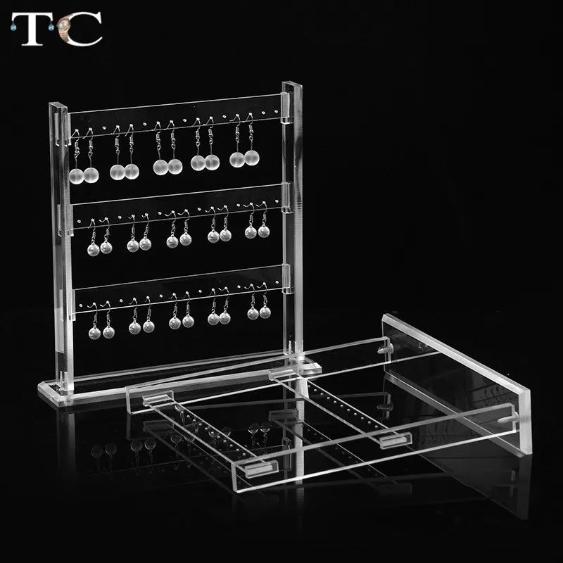 

Earring Display Stand Acrylic Showing Holder Earrings Storage Organizer Transparent Jewelry Display Holder