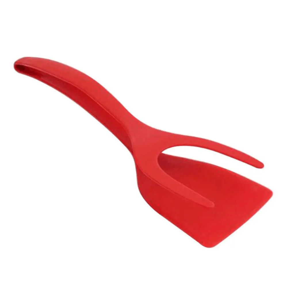 

2 In 1 Grip Flip Tongs Pancake Meatloaf Fried Egg French Toast Omelet Overturned Clamp Egg Spatula Tong Clip Kitchen Accessories