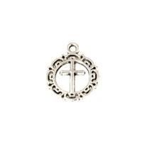 150pcs antique silver alloy cross charms pendants for jewelry making bracelet necklaces diy accessories 16x20mm