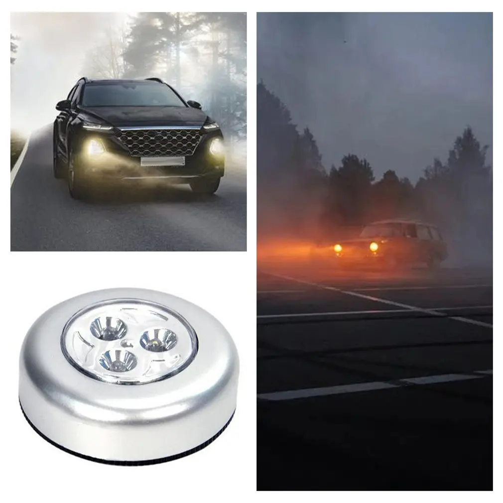 

Car 3 LED Pat Light Practical Car Night Light Multifunctional Touch Light Fashion Accessories Outing Picnic Lighting