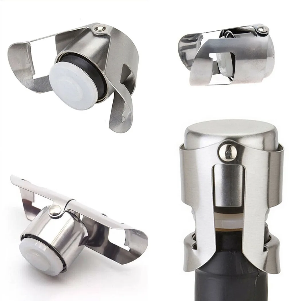 

1PC Stainless Steel Champagne Wine Bottle Stopper Portable Sealer Bar Stopper Wine Stopper Sparkling Wine Champagne Cap