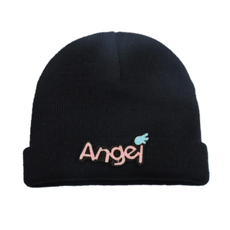 Вязаная детская шапка Angel зимняя с помпоном ручной работы двухсторонняя теплая