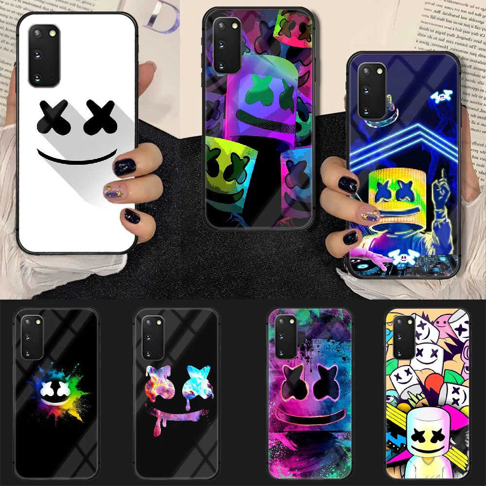 Чехол marshmello из закаленного стекла для Samsung Galaxy A M 12 20 21 30 31 40 50 51 52 70 71 72 E S|Бамперы| |