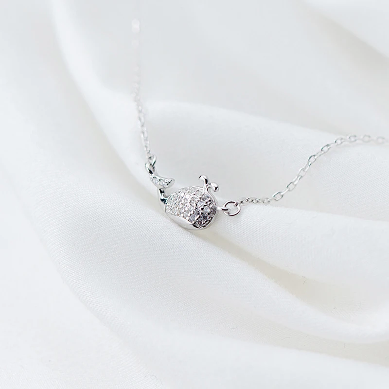 Colusiwei животное кулон с изображением Кита ожерелье для женщин стерлингового