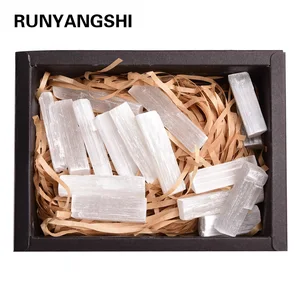 15 шт.кор. 3,5-5 см натуральный селенит кристаллическая палочка полировка кристаллический камень, реики, исцеляющая энергия, для украшения дома