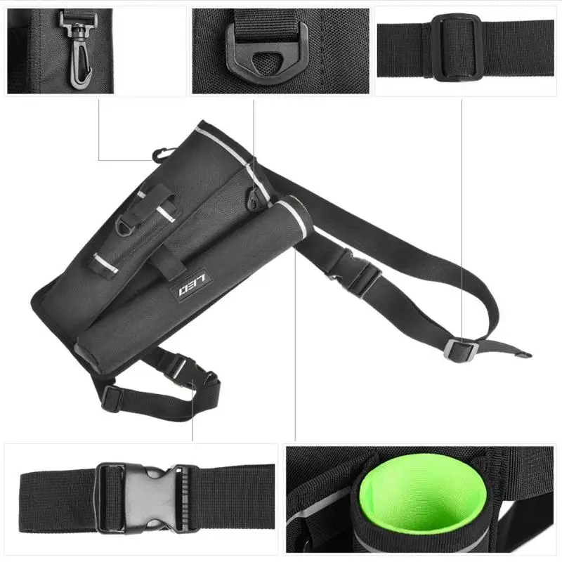 Обхват талии прямая нога Рыбалки Сумка Многофункциональный фонарик для
