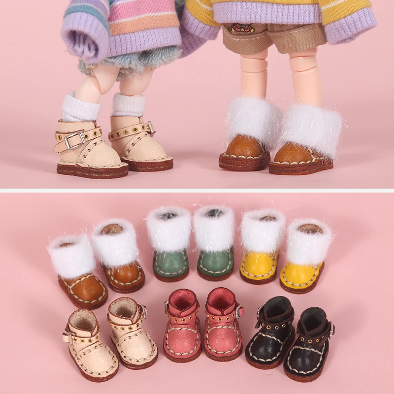 

ob11 doll shoes bjd shoes cowhide copper buckle leather boots for obitsu11,GSC clay,body9,YMY,1 / 12BJD doll Accessories boots