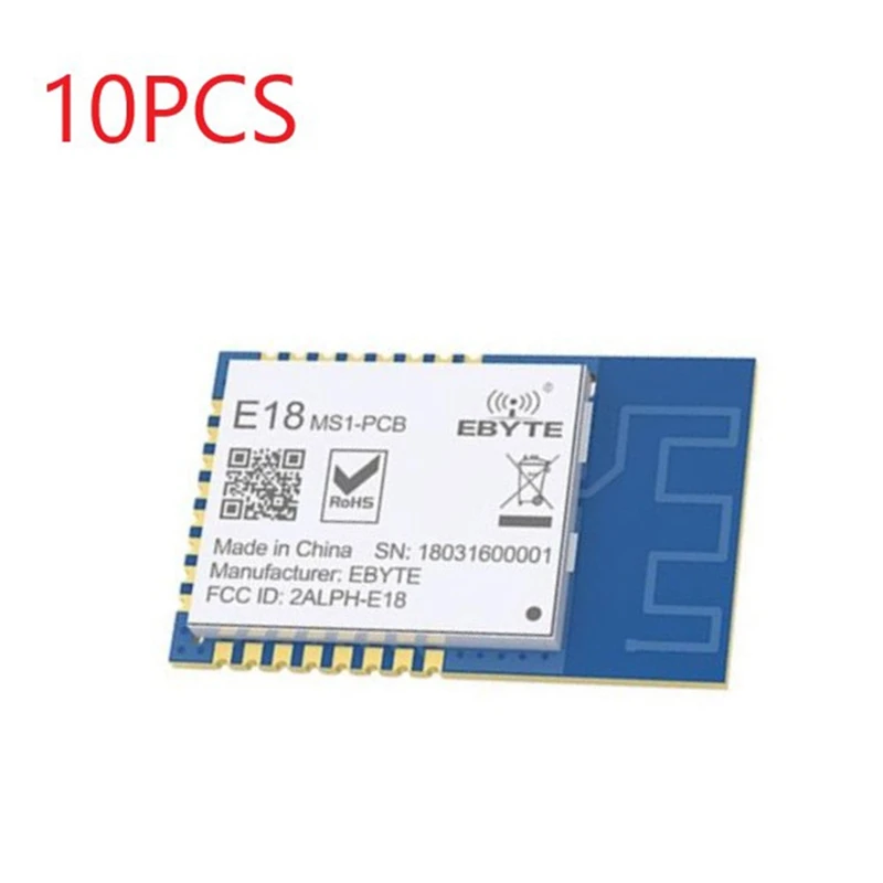 

MOOL EBYTE 10 шт. беспроводной Zigbee модуль CC2530 E18-MS1-PCB SoC беспроводной трансивер 2,4 ГГц SMD PCB антенна 2,4G передатчик