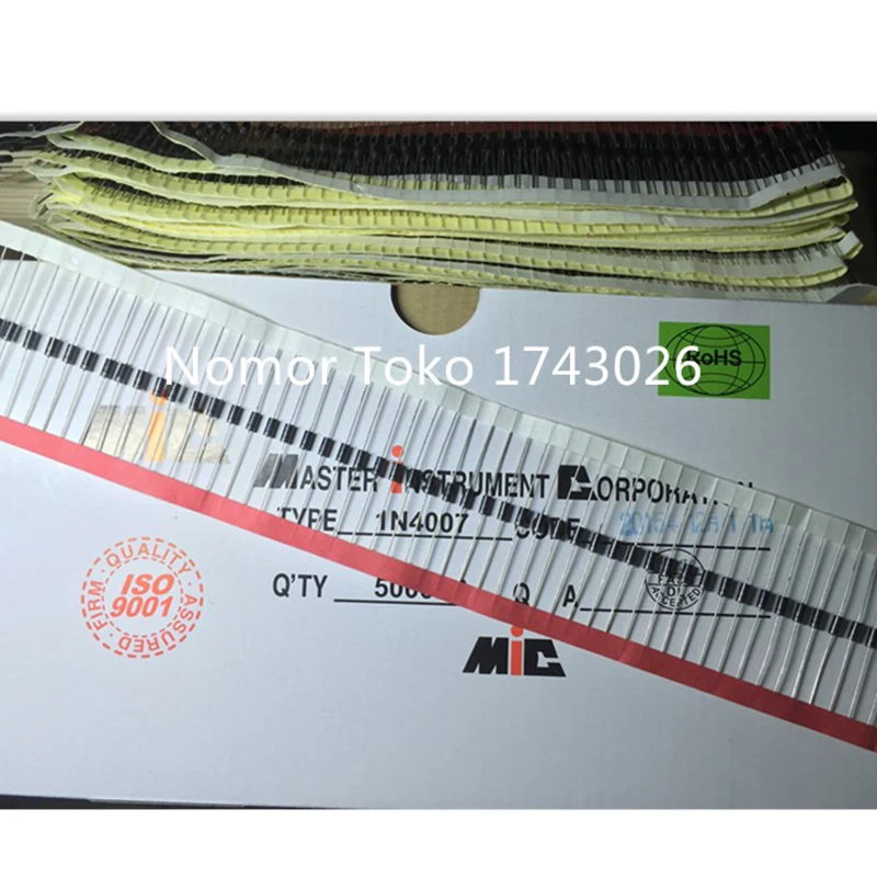 Высококачественный выпрямитель 1N4007 100 1A 4007 V DO-41 1000 шт. | Электронные компоненты и