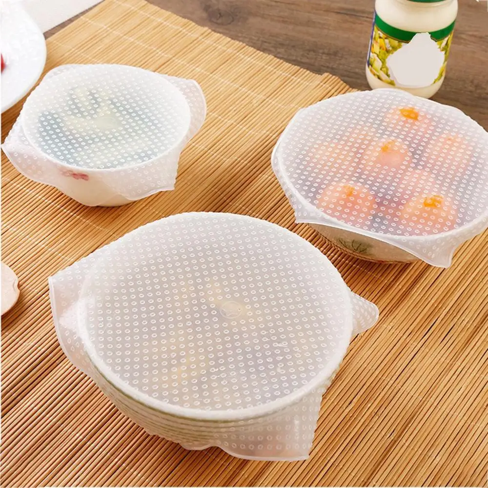 Силиконовая крышка чаши для уплотнения пищевых продуктов прозрачная пленка