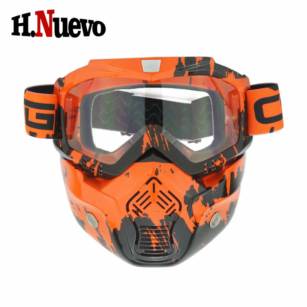 Камуфляжный стиль полная маска для лица очки съемная дышащая мотоциклетная Байк