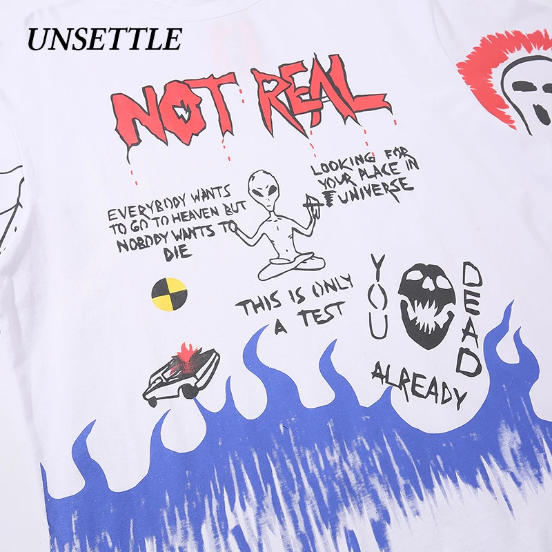 Мужская/женская футболка большого размера с принтом в стиле Харадзюку летняя