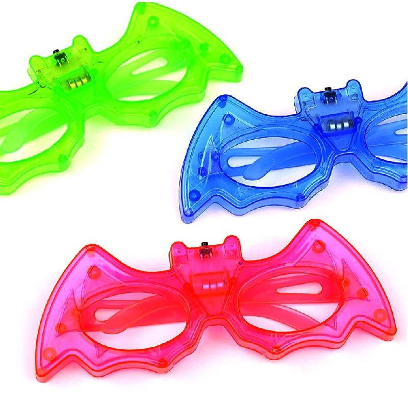 24 шт./лот Классные модные светящиеся очки Летучая Мышь красочные светодиодные