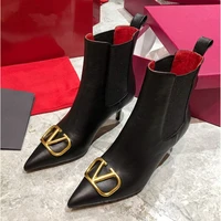 fashion solid pointed toe stiletto brand women boots mature catwalks nightclubs designer shoes classics high quality women boots