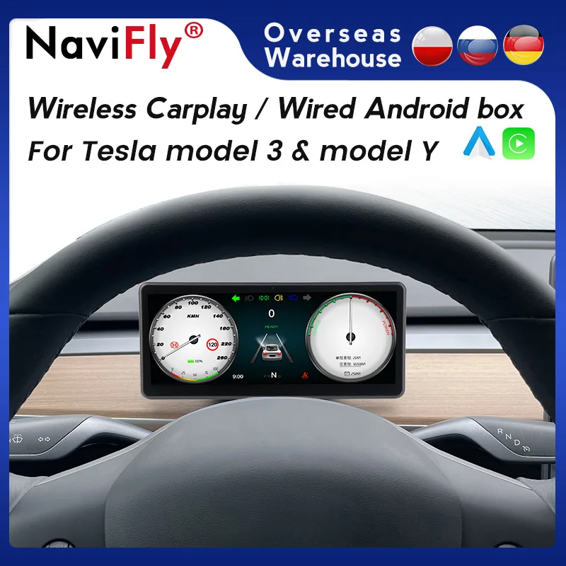 

9-дюймовый Автомобильный мультимедийный проигрыватель для Tesla Model 3 Tesla Model Y, поддержка беспроводной проводной android, оригинальная автомобильн...