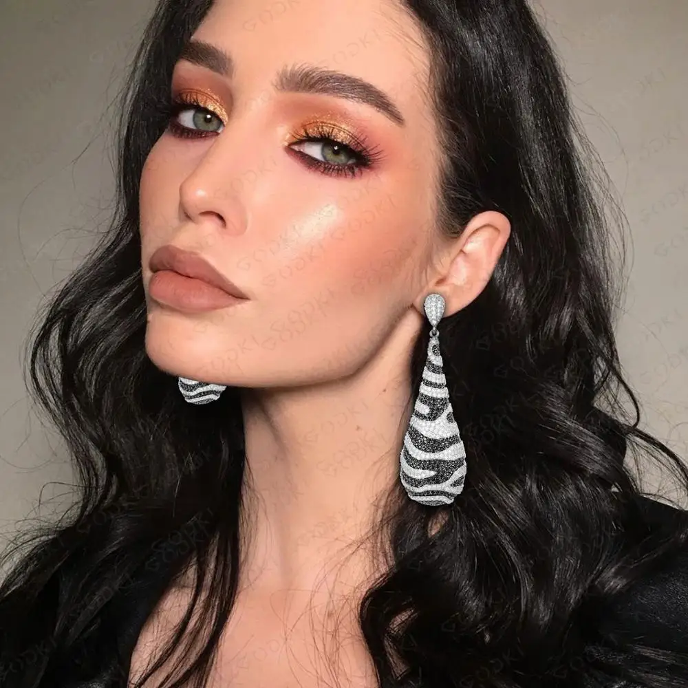 GODKI трендовые леопардовые серьги в виде лошади для женщин богемные